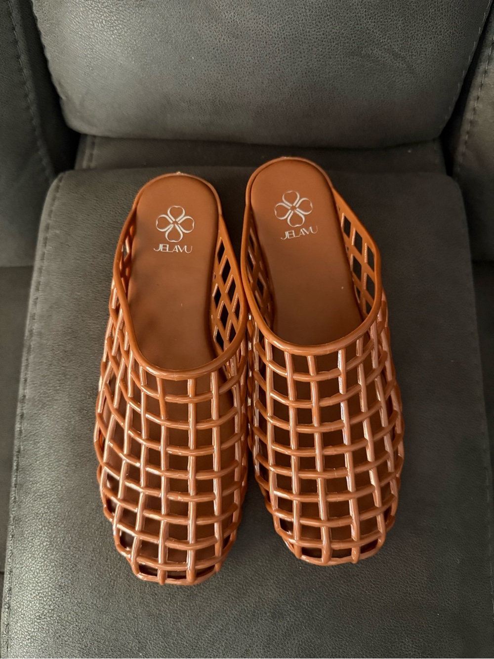 Women's Brown Woven Slip-On Flats